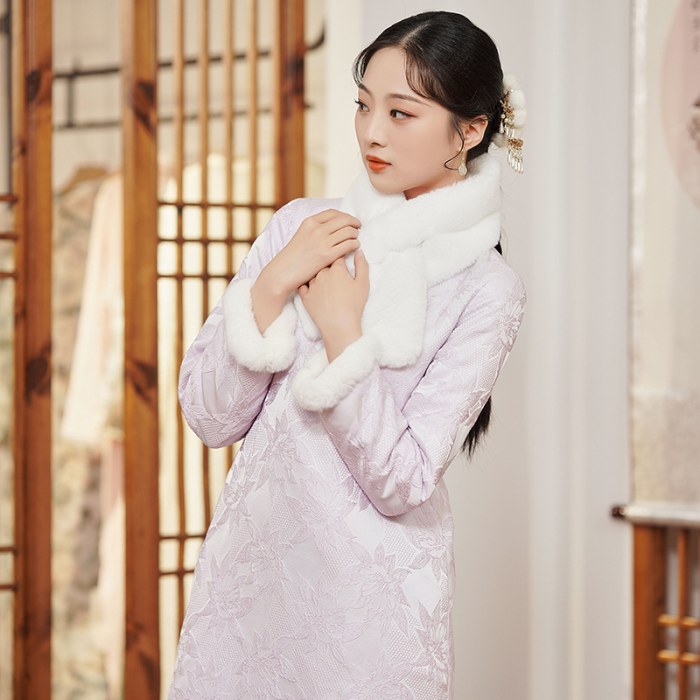 起念21冬季国风复古加厚女旗袍禅茶服中式改良棉袄夹棉外套W7062